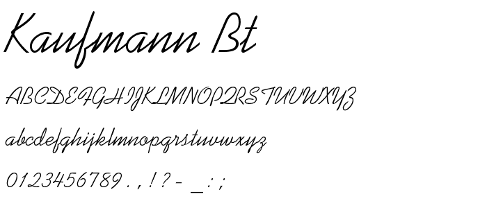 Kaufmann BT font