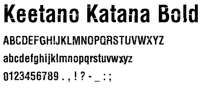 Keetano Katana Bold police