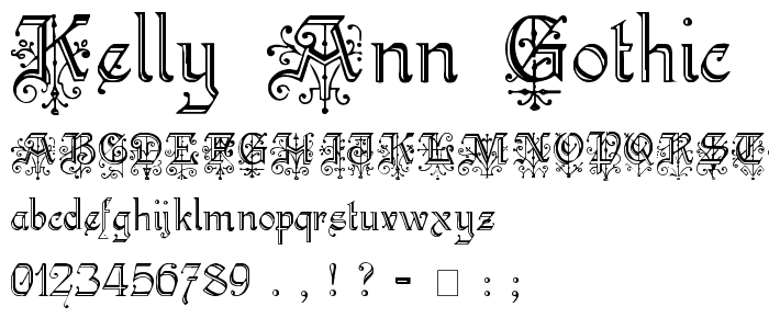 Kelly Ann Gothic font