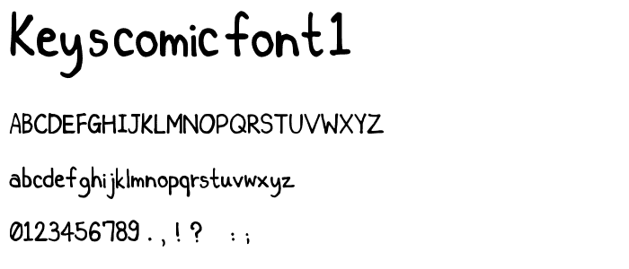 Key s comic font 1 font