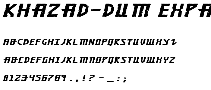 Khazad-Dum Expanded Italic police