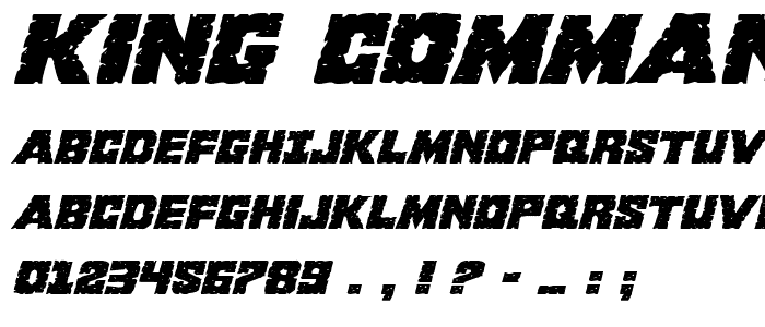 King Commando Expanded Italic police