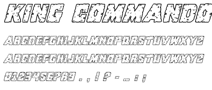 King Commando Riddled III Italic police