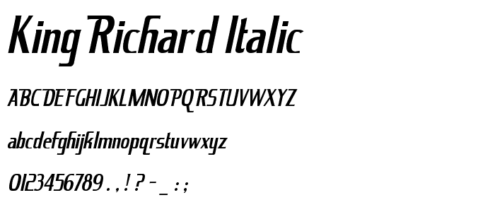 King Richard Italic police