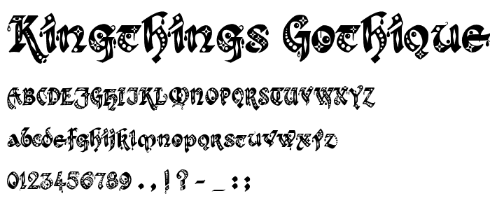 Kingthings Gothique font