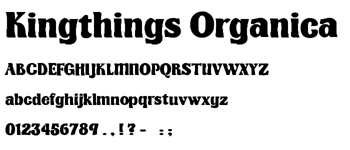 Kingthings Organica font