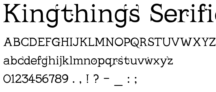 Kingthings Serifique Light font