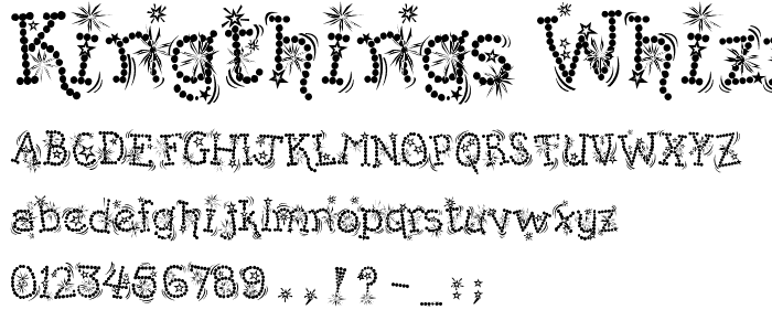 Kingthings Whizzbang font