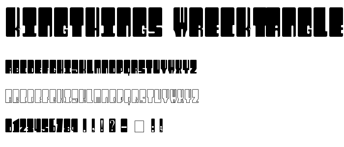 Kingthings Wrecktangle font