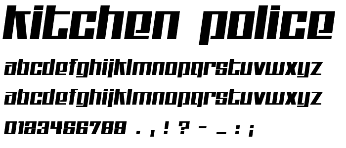 Kitchen police font