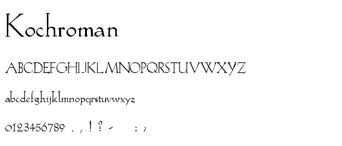 KochRoman font