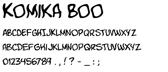 Komika Boo font