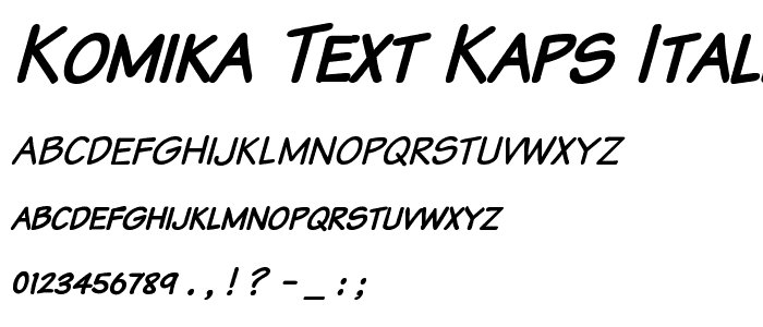 Komika Text Kaps Italic police