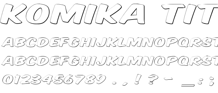 Komika Title - Ghost font