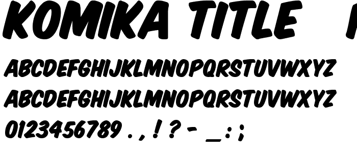 Komika Title - Paint font