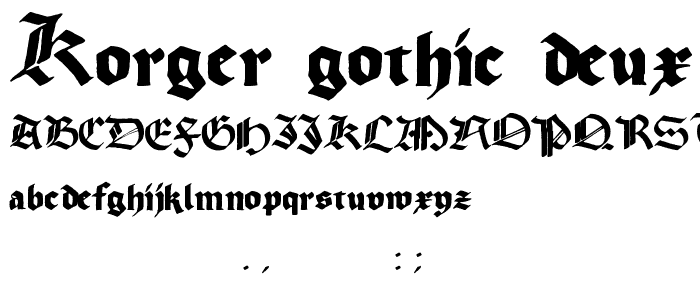 Korger Gothic Deux police