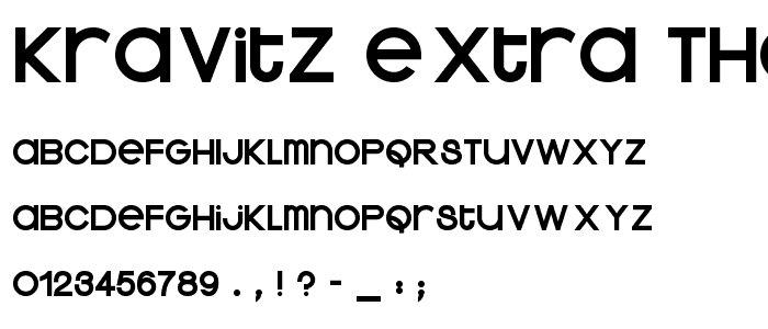 Kravitz Extra Thermal font