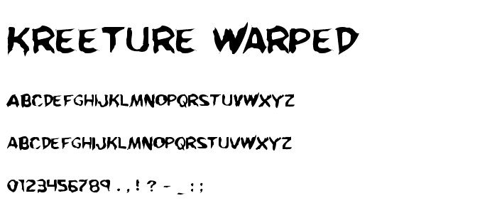 Kreeture Warped font