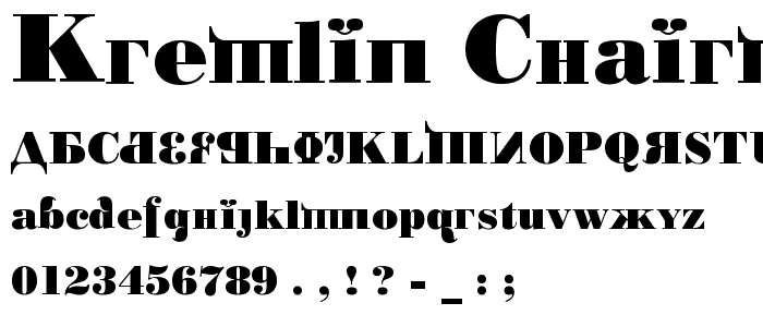 Kremlin Chairman Bold font