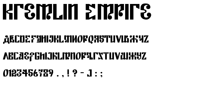 Kremlin Empire font