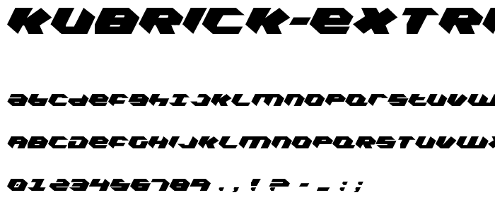 Kubrick Extra Condensed font