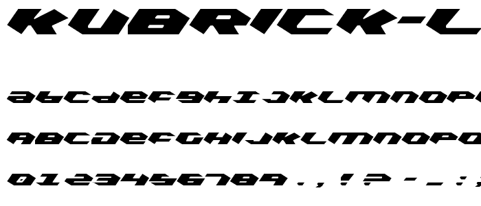 Kubrick Light font