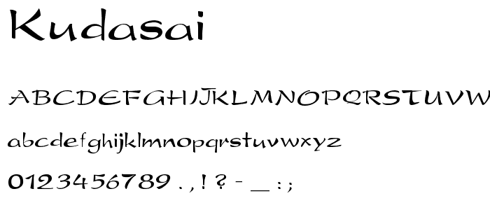 Kudasai font