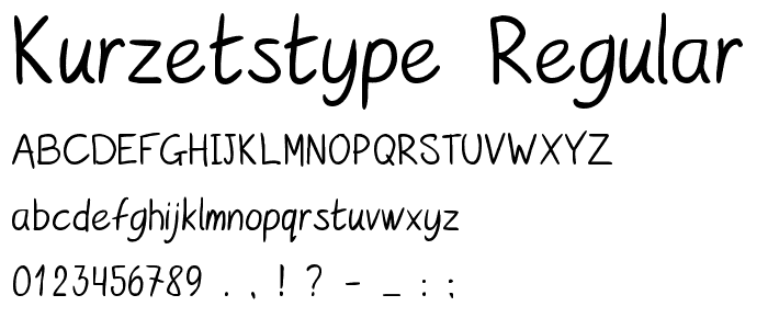 KurzetsType Regular font