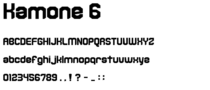 kamone 6 font