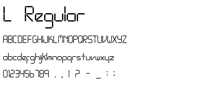 L Regular font