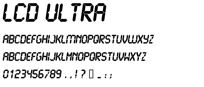 LCD Ultra font