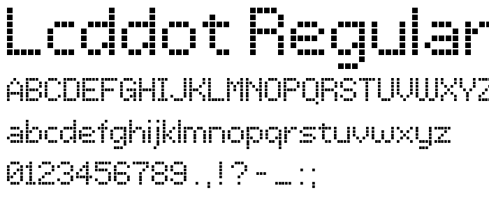 LCDDot Regular font