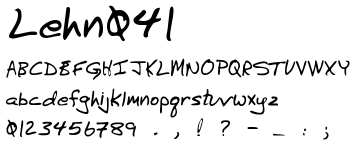 LEHN041 font