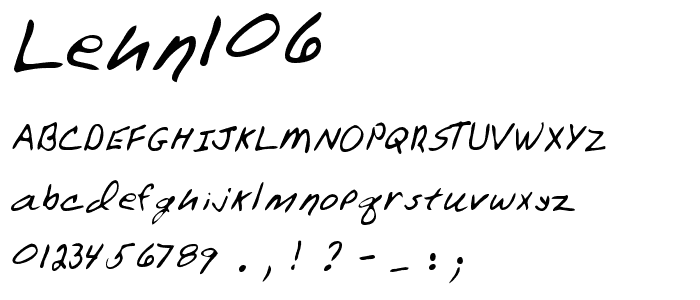 LEHN106 font