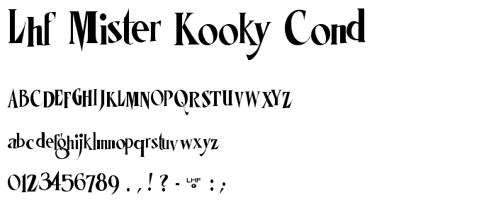 LHF Mister Kooky COND font