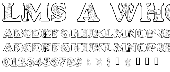 LMS A Whole New World font