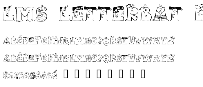 LMS Letterbat Friends font