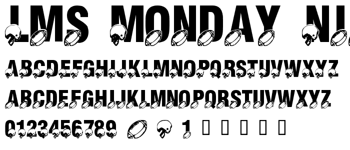 LMS Monday Night Football font