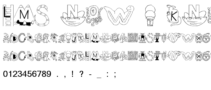 LMS Now I Know My ABCs font