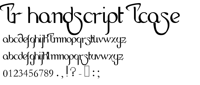 LR HandScript LCase font