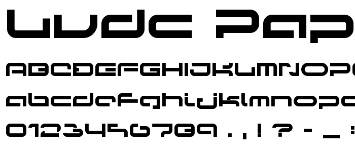 LVDC Papicon font