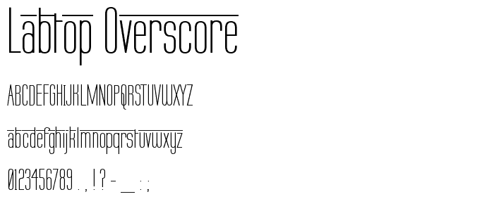 Labtop Overscore font