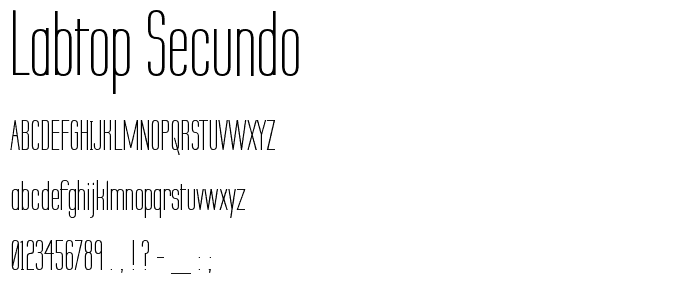 Labtop Secundo font