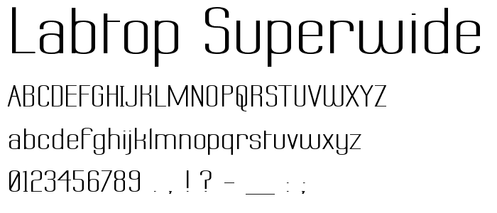 Labtop Superwide font