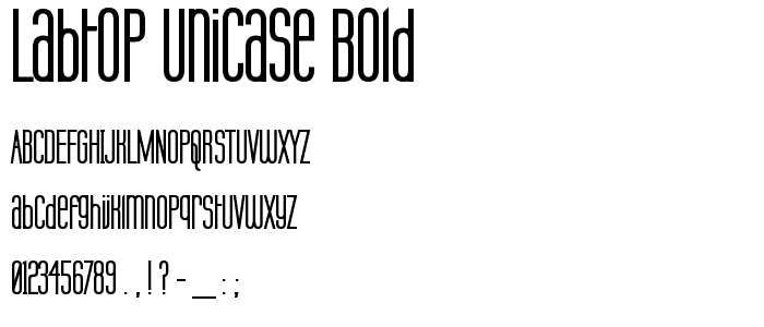 Labtop Unicase Bold font