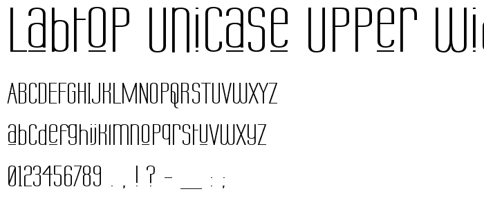 Labtop Unicase Upper Wide font