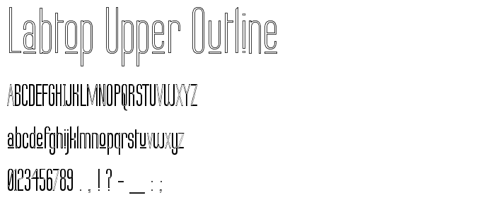 Labtop Upper Outline font