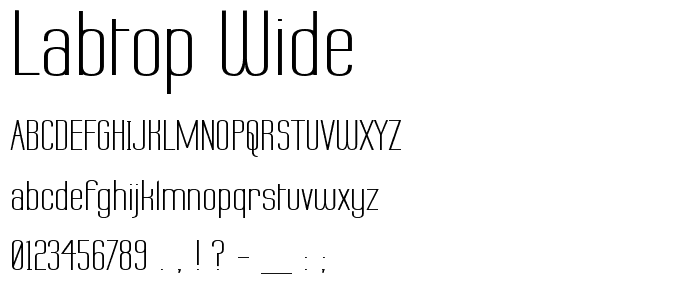 Labtop Wide font