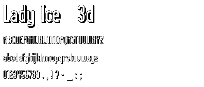 Lady Ice - 3D font