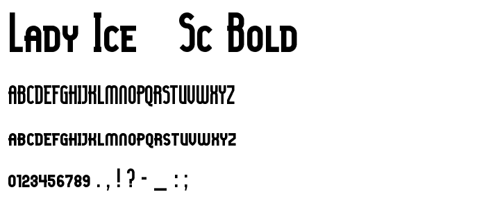 Lady Ice - SC Bold font